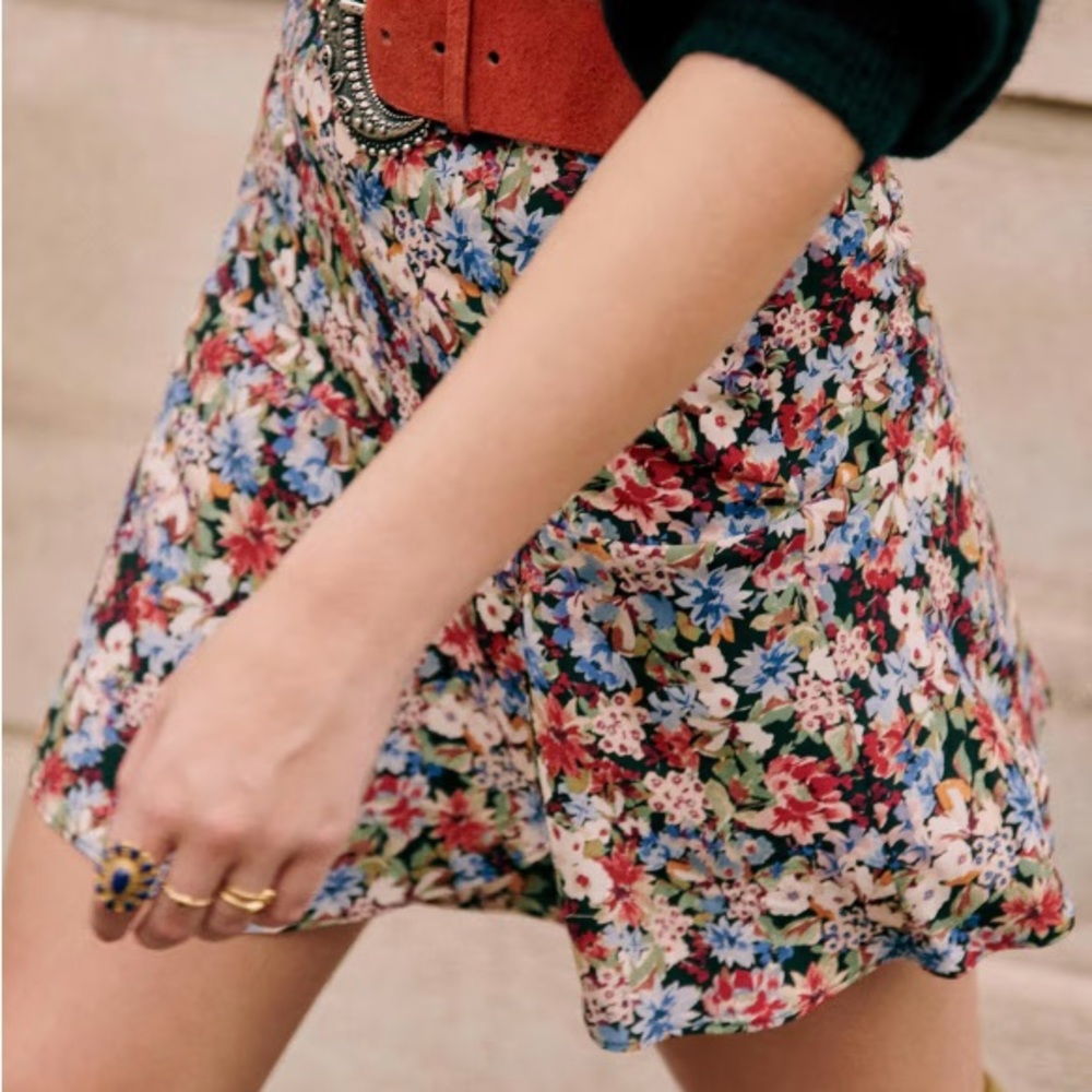 ❤️ Sézane Nour Floral Mini Skirt